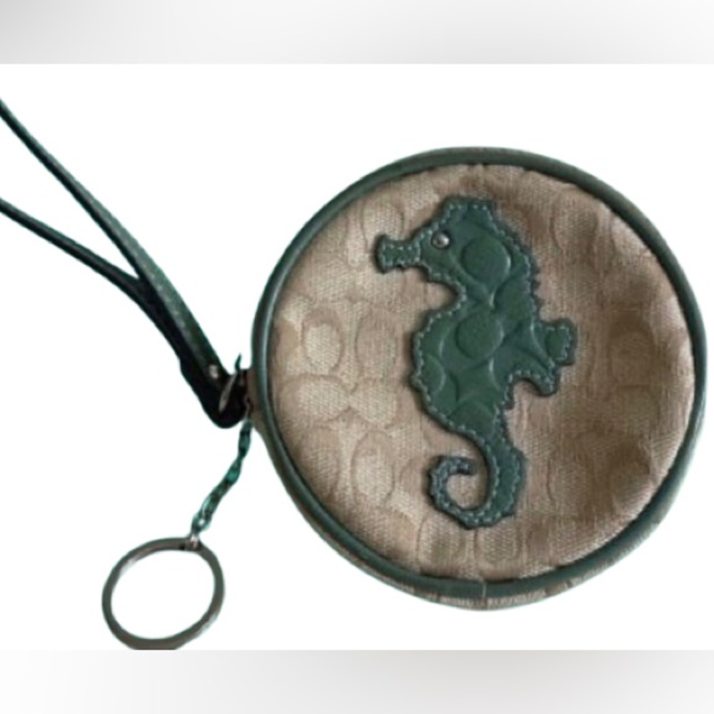 Coach Coin Purse with Seahorse Design